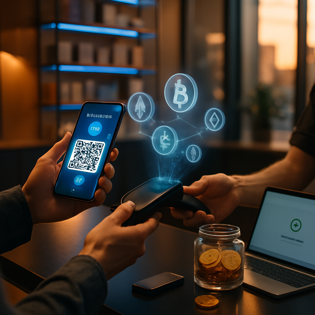 Cryptopayment logo background